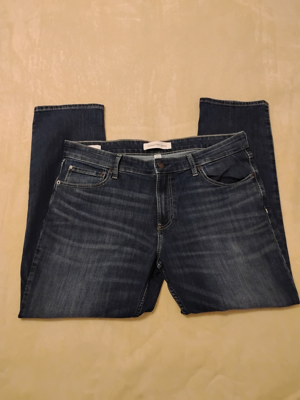 Calvin Klein Jeans Men’s Dark Wash Blue Denim Jeans Size 38x30